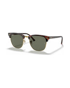 Clubmaster Sunglasses - Tortoise On Gold/G-15 Green Polarised - Ray-Ban