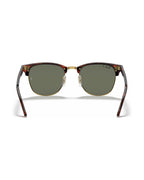 Clubmaster Sunglasses - Tortoise On Gold/G-15 Green Polarised - Ray-Ban