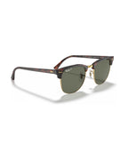 Clubmaster Sunglasses - Tortoise On Gold/G-15 Green Polarised - Ray-Ban