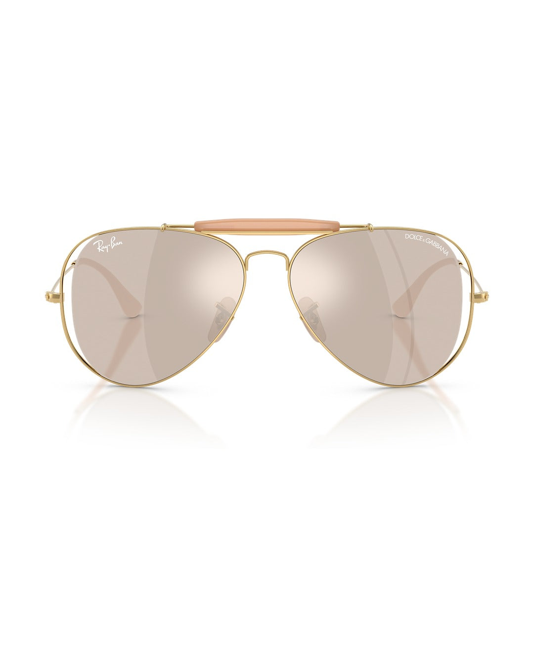 Dolce&Gabbana Outdoorsman Sunglasses - Arista Gold/Clear Mirror White Gold - Ray-Ban