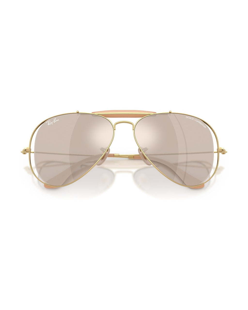 Dolce&Gabbana Outdoorsman Sunglasses - Arista Gold/Clear Mirror White Gold - Ray-Ban