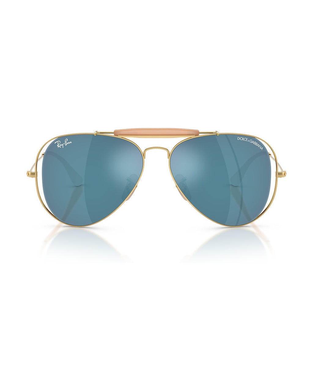 Dolce&Gabbana Outdoorsman Sunglasses - Arista Gold/Dark Blue Mirror Blue - Ray-Ban