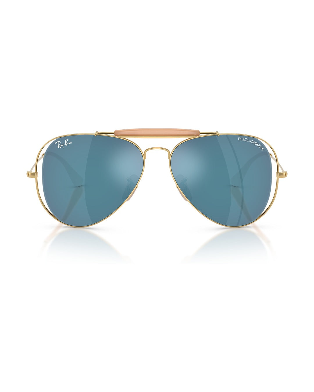 Dolce&Gabbana Outdoorsman Sunglasses - Arista Gold/Dark Blue Mirror Blue - Ray-Ban