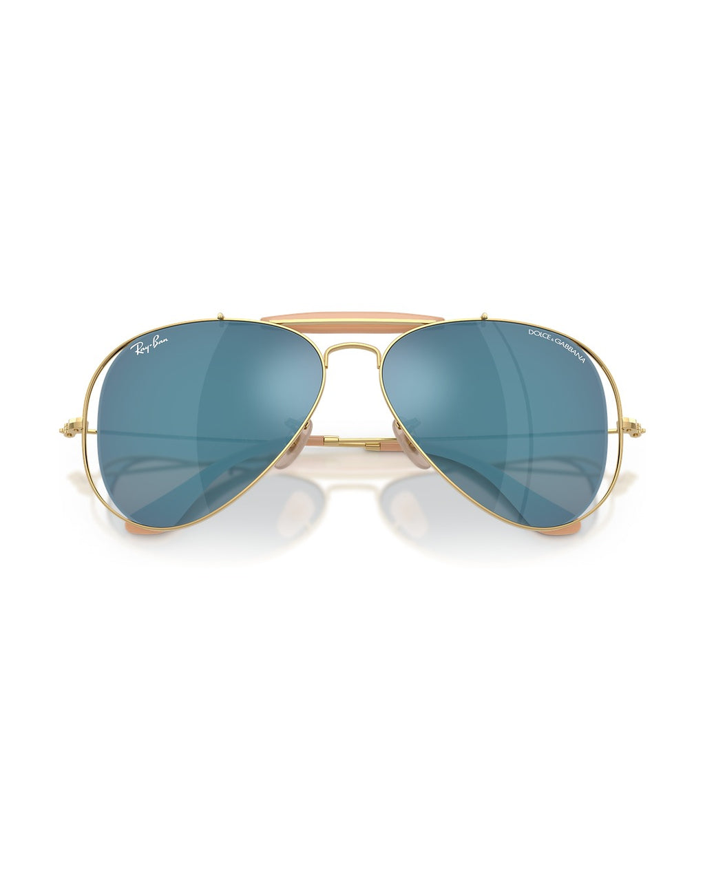 Dolce&Gabbana Outdoorsman Sunglasses - Arista Gold/Dark Blue Mirror Blue - Ray-Ban