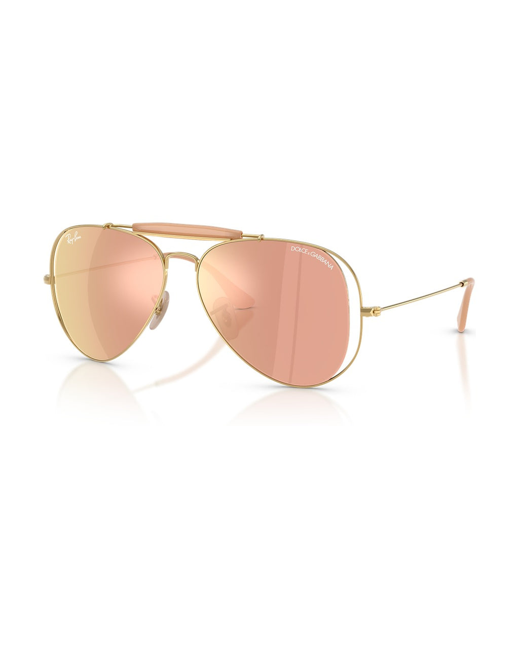 Dolce&Gabbana Outdoorsman Sunglasses - Arista Gold/Dark Brown Mirror Rose Gold - Ray-Ban