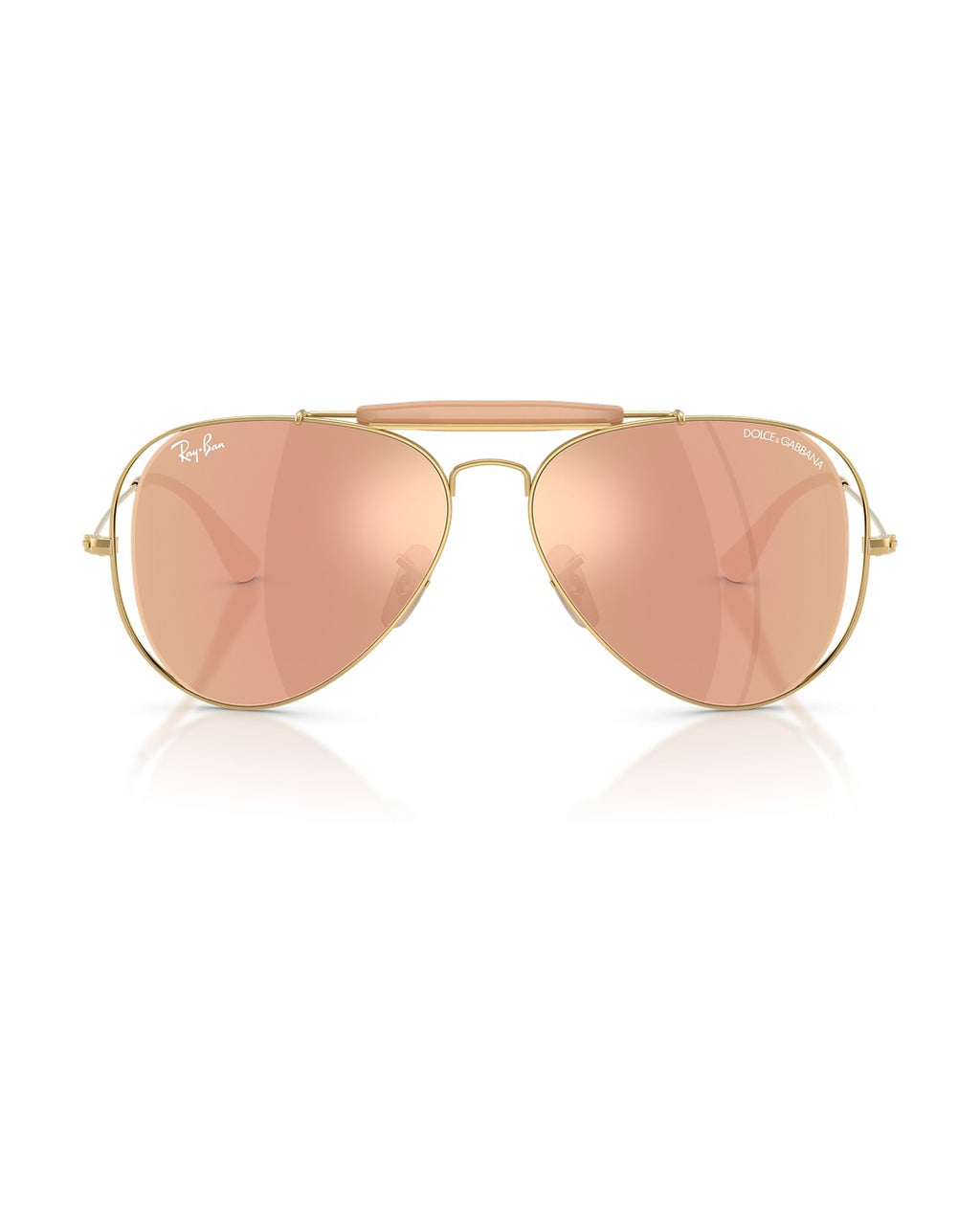 Dolce&Gabbana Outdoorsman Sunglasses - Arista Gold/Dark Brown Mirror Rose Gold - Ray-Ban