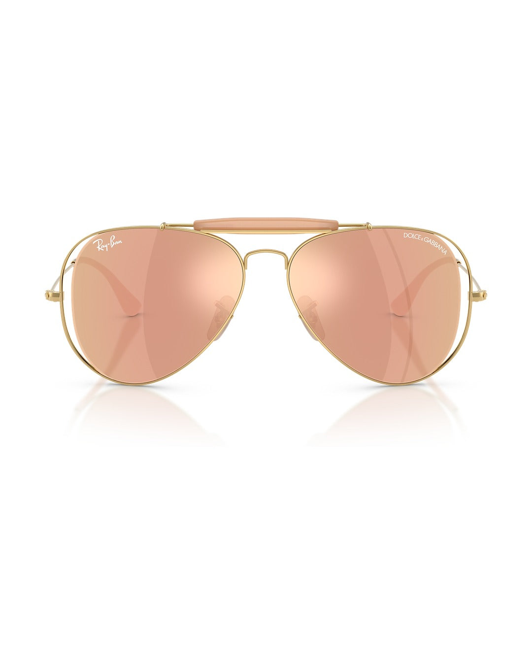 Dolce&Gabbana Outdoorsman Sunglasses - Arista Gold/Dark Brown Mirror Rose Gold - Ray-Ban
