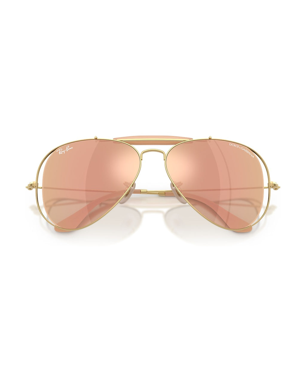 Dolce&Gabbana Outdoorsman Sunglasses - Arista Gold/Dark Brown Mirror Rose Gold - Ray-Ban