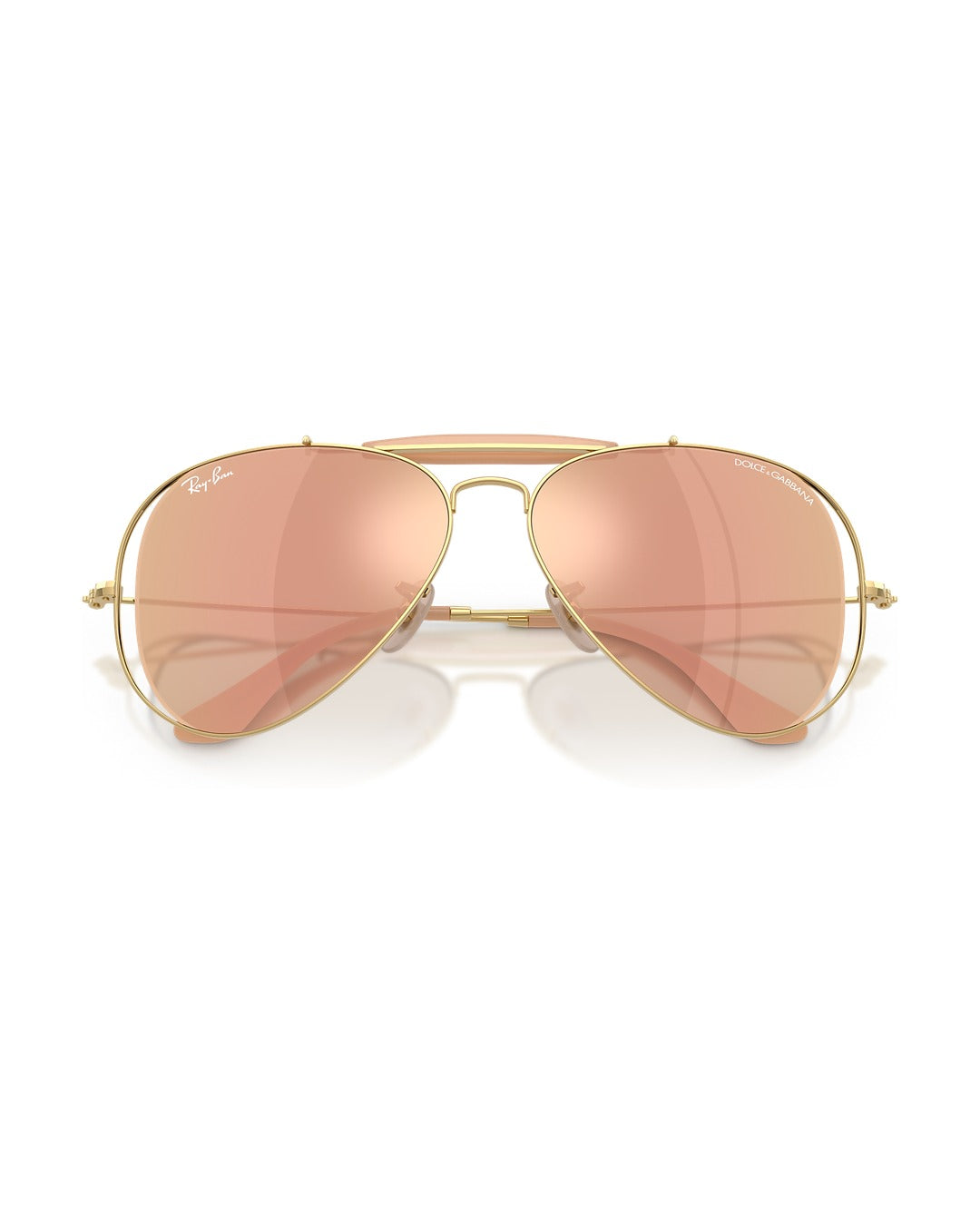 Dolce&Gabbana Outdoorsman Sunglasses - Arista Gold/Dark Brown Mirror Rose Gold - Ray-Ban