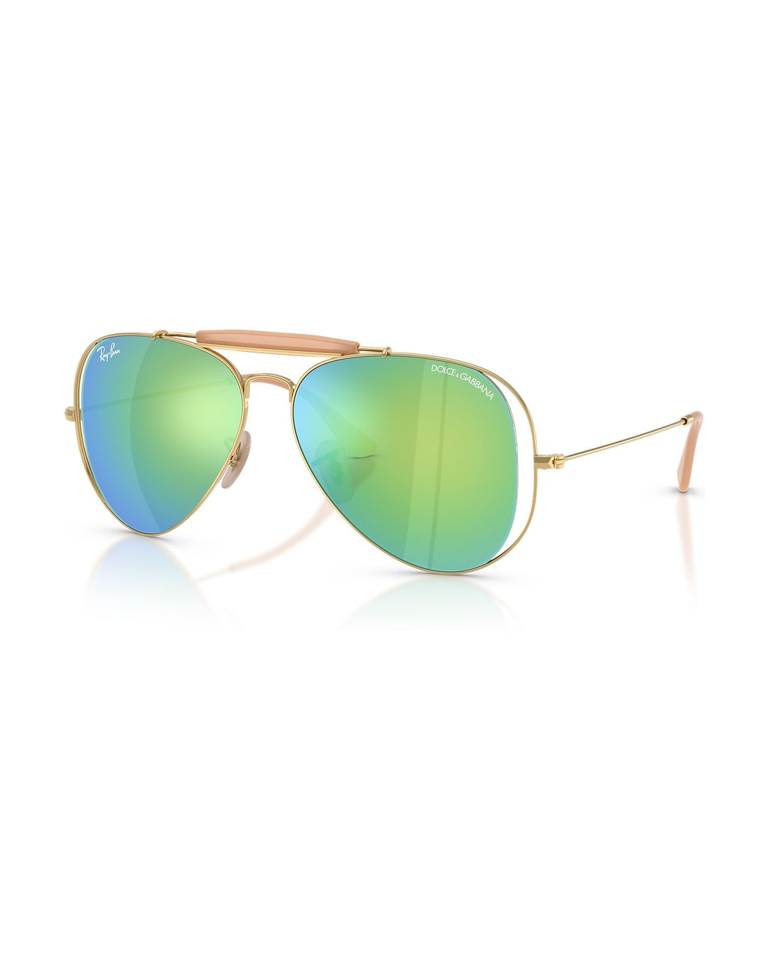 Dolce&Gabbana Outdoorsman Sunglasses - Arista Gold/Green Mirror Blue - Ray-Ban