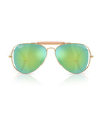Dolce&Gabbana Outdoorsman Sunglasses - Arista Gold/Green Mirror Blue - Ray-Ban