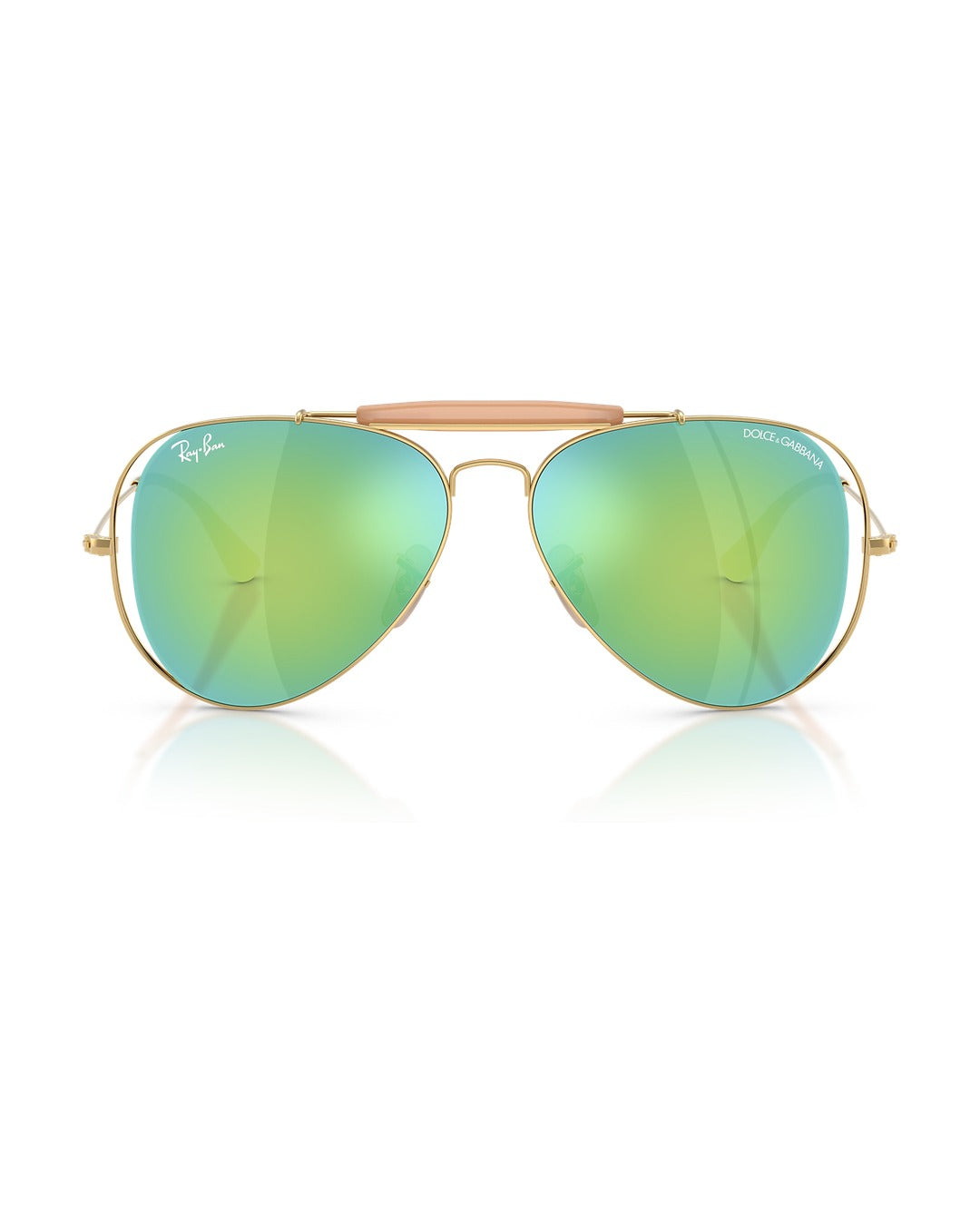 Dolce&Gabbana Outdoorsman Sunglasses - Arista Gold/Green Mirror Blue - Ray-Ban