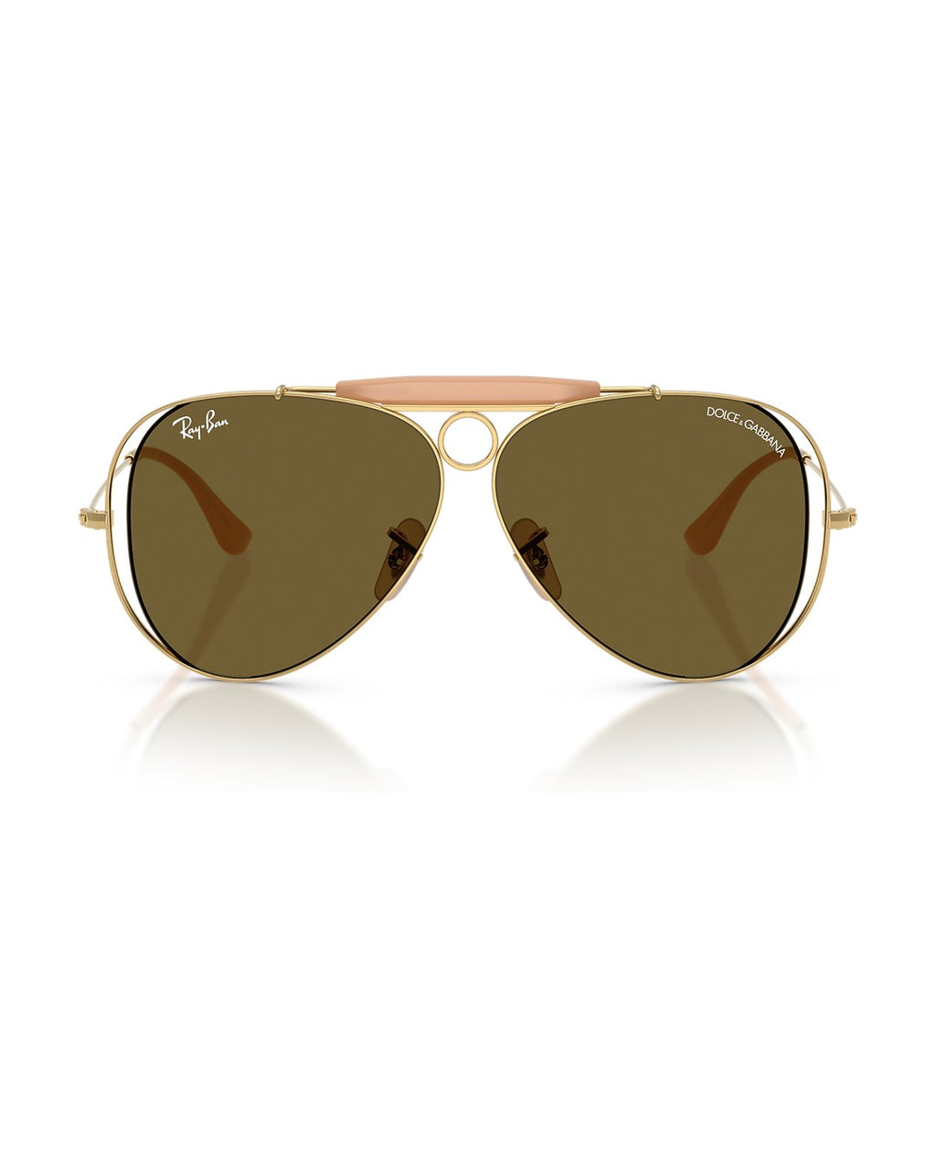 Dolce&Gabbana Shooter Sunglasses - Arista Gold/Dark Brown - Ray-Ban