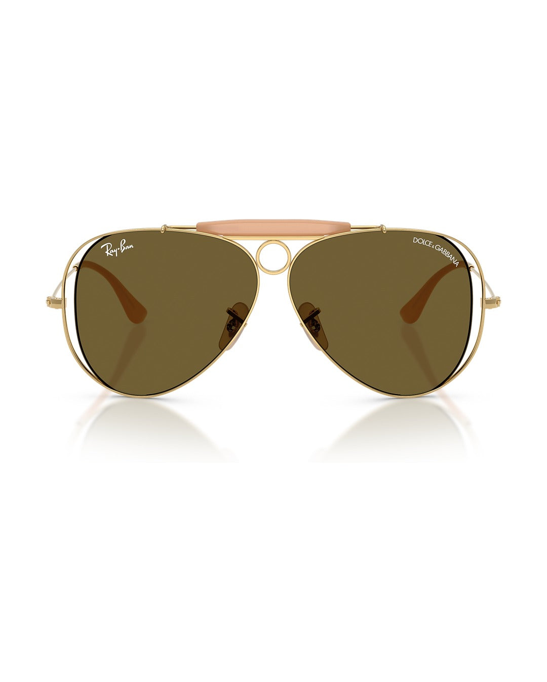 Dolce&Gabbana Shooter Sunglasses - Arista Gold/Dark Brown - Ray-Ban