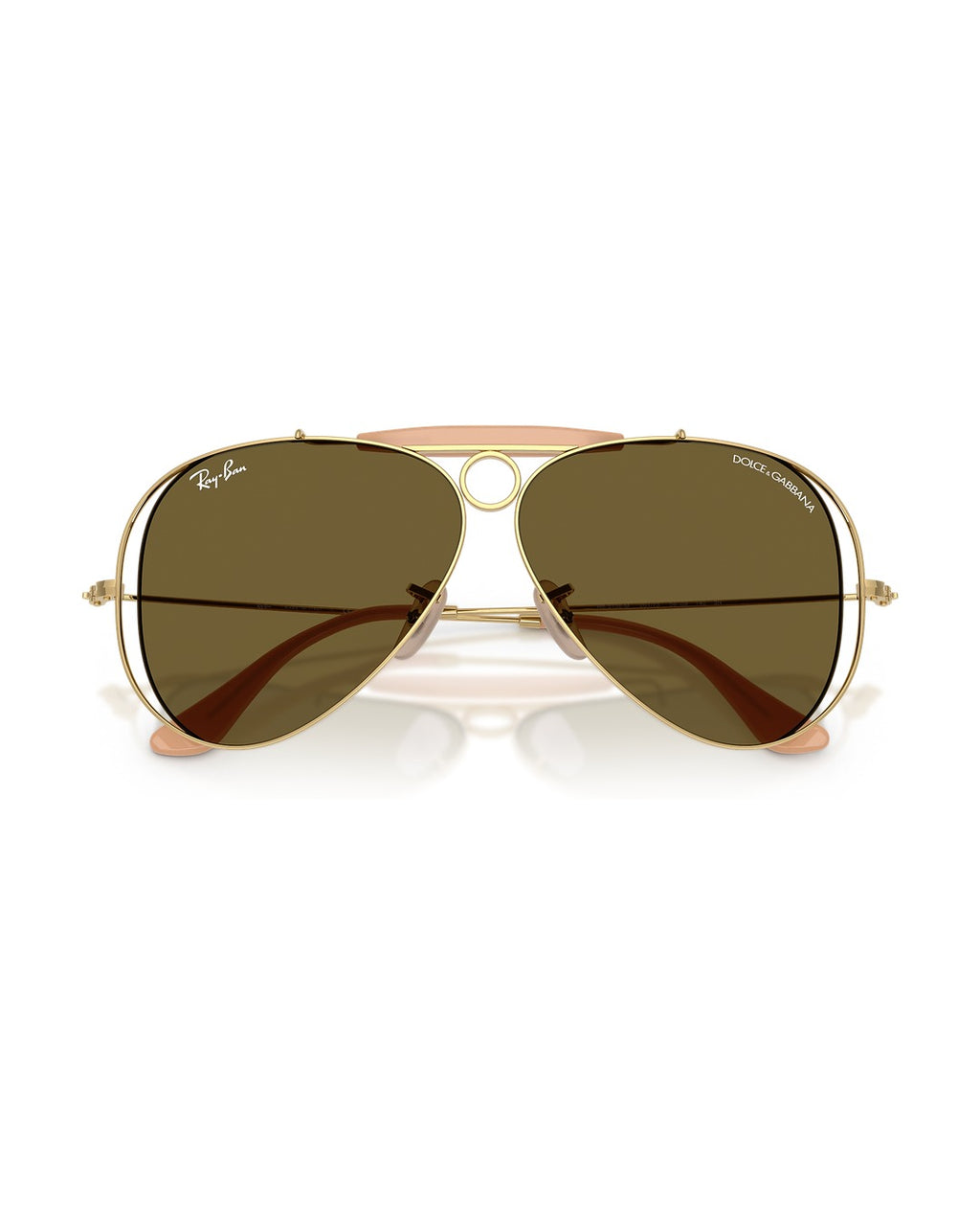 Dolce&Gabbana Shooter Sunglasses - Arista Gold/Dark Brown - Ray-Ban