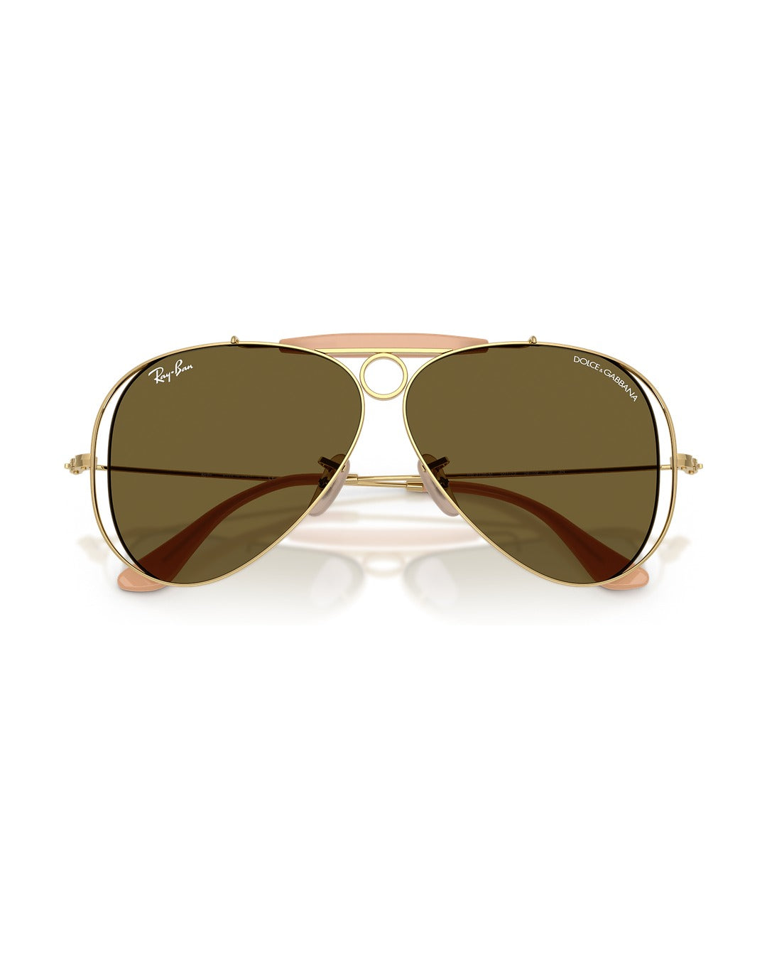 Dolce&Gabbana Shooter Sunglasses - Arista Gold/Dark Brown - Ray-Ban