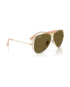 Dolce&Gabbana Shooter Sunglasses - Arista Gold/Dark Brown - Ray-Ban