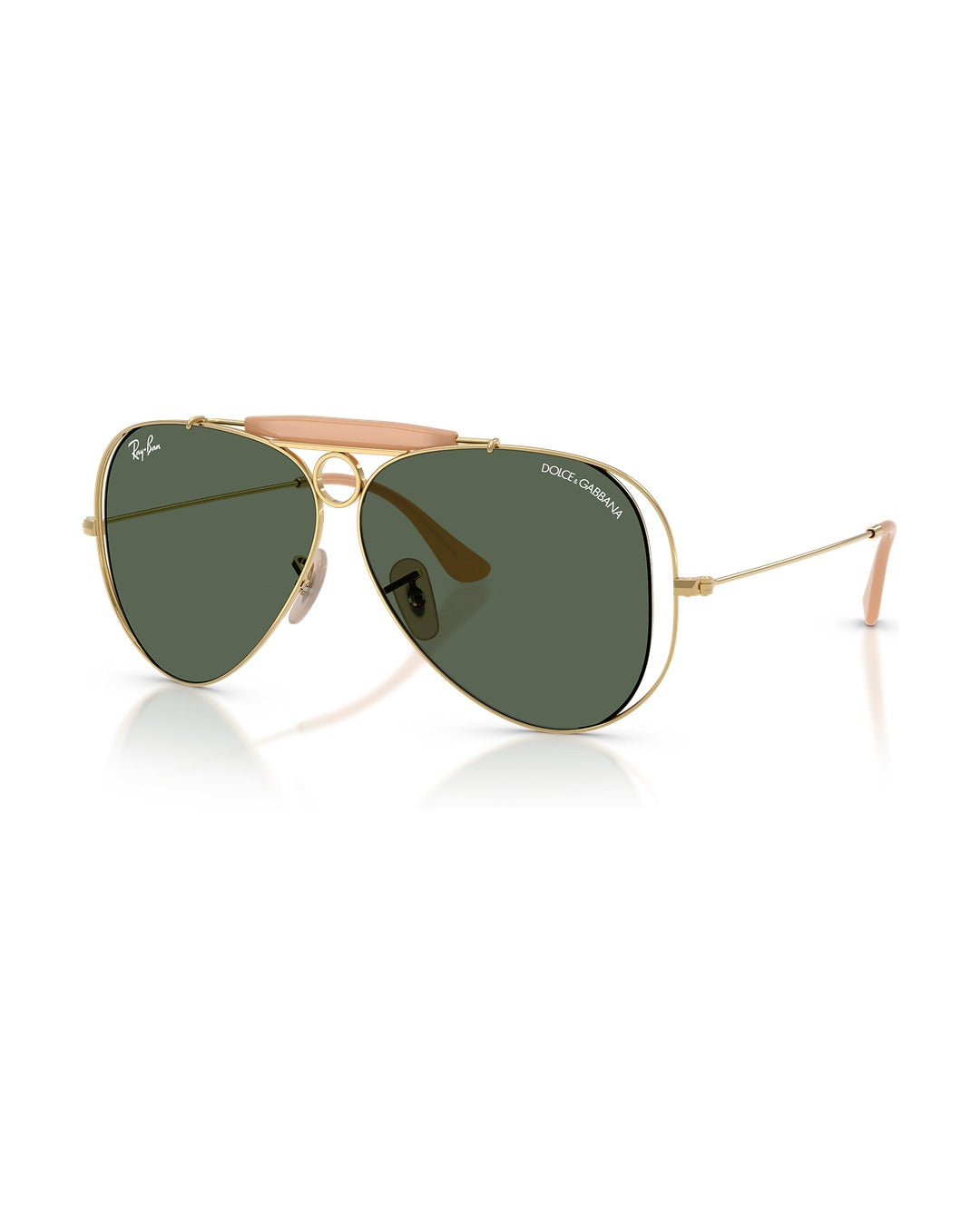 Dolce&Gabbana Shooter Sunglasses - Arista Gold/Dark Green - Ray-Ban