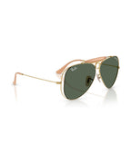 Dolce&Gabbana Shooter Sunglasses - Arista Gold/Dark Green - Ray-Ban