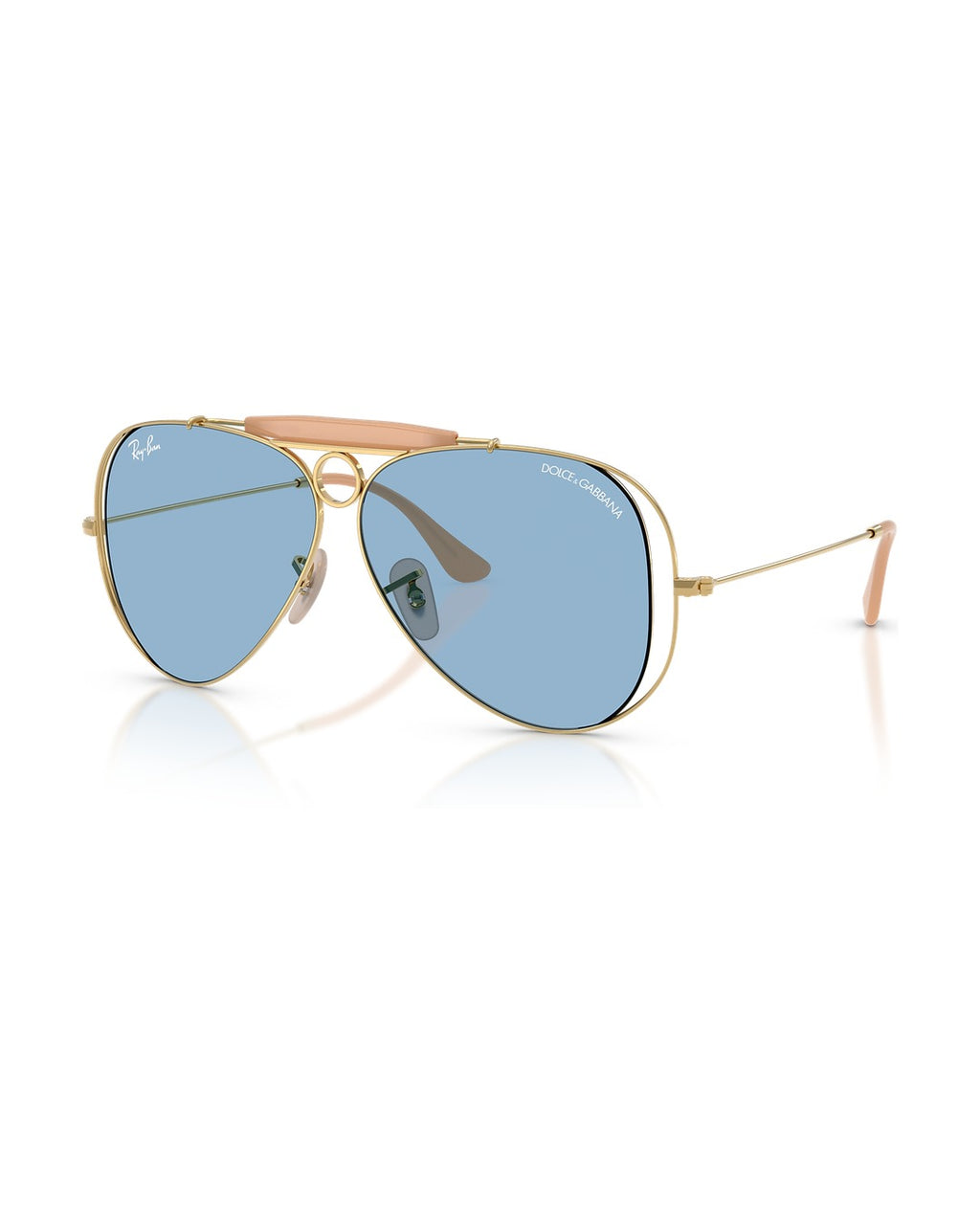 Dolce&Gabbana Shooter Sunglasses - Arista Gold/Light Blue - Ray-Ban