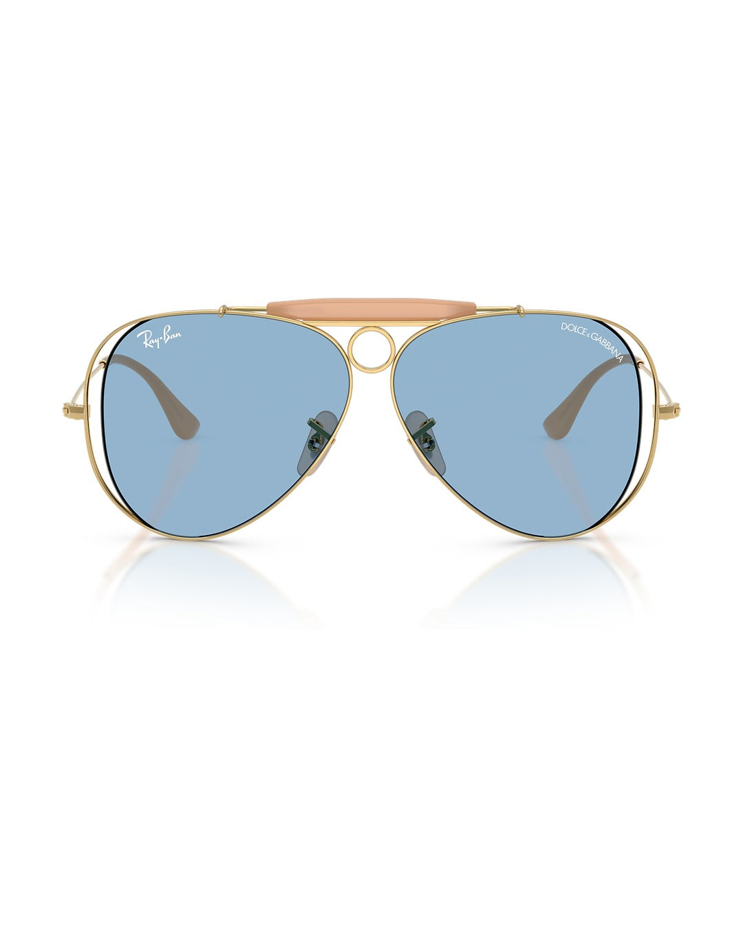 Dolce&Gabbana Shooter Sunglasses - Arista Gold/Light Blue - Ray-Ban