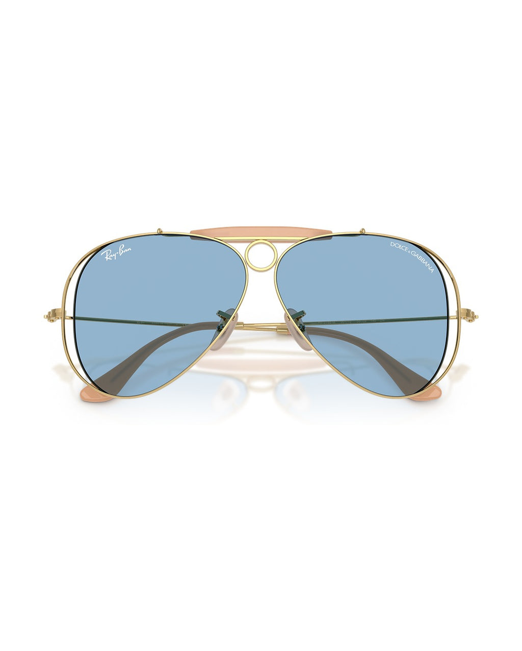 Dolce&Gabbana Shooter Sunglasses - Arista Gold/Light Blue - Ray-Ban