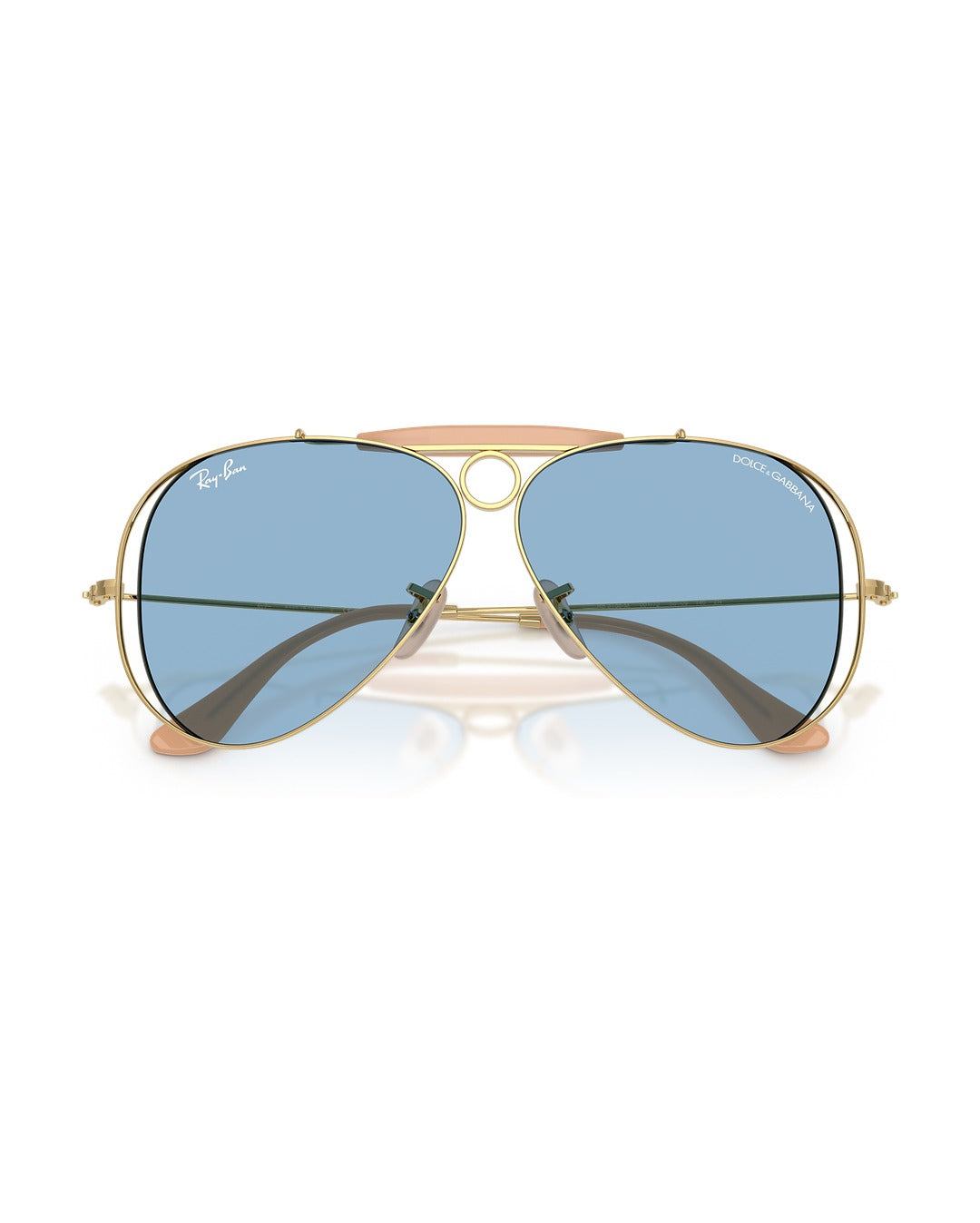 Dolce&Gabbana Shooter Sunglasses - Arista Gold/Light Blue - Ray-Ban