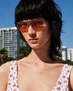 Dolce&Gabbana Shooter Sunglasses - Arista Gold/Orange - Ray-Ban
