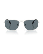 Explorer 3 Sunglasses - Silver/Dark Blue Polarized - Ray-Ban