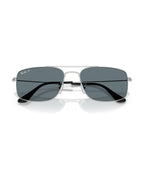 Explorer 3 Sunglasses - Silver/Dark Blue Polarized - Ray-Ban