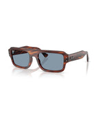 Flacko Sunglasses - Striped Havana/Blue - Ray-Ban