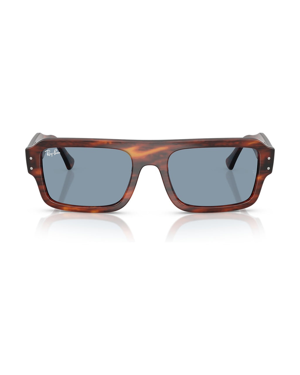Flacko Sunglasses - Striped Havana/Blue - Ray-Ban