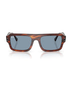 Flacko Sunglasses - Striped Havana/Blue - Ray-Ban