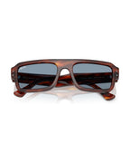 Flacko Sunglasses - Striped Havana/Blue - Ray-Ban