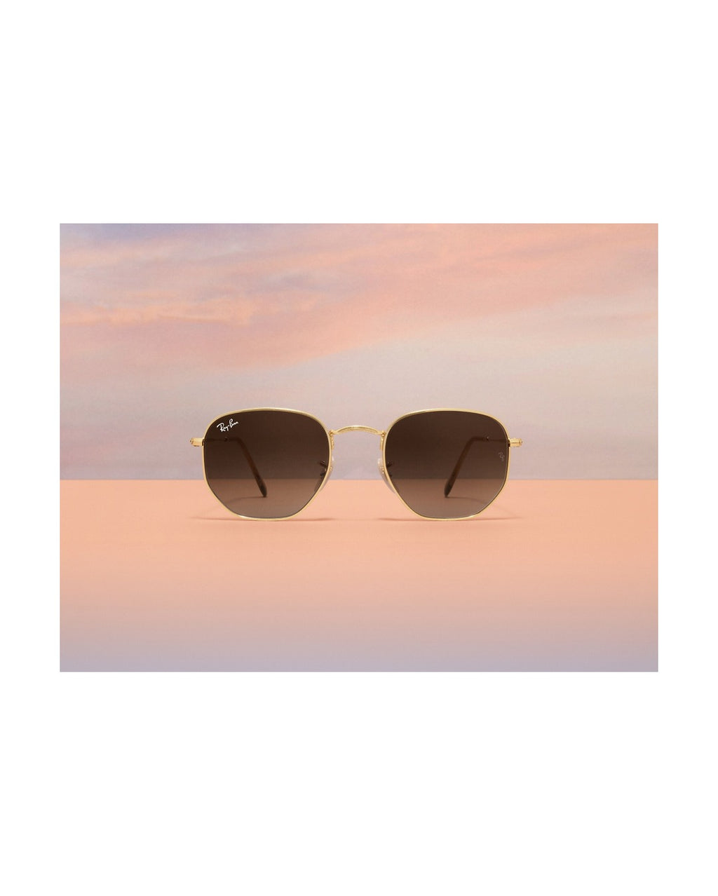 Hexagonal Sunglasses - Arista Gold/Solid Color - Ray-Ban