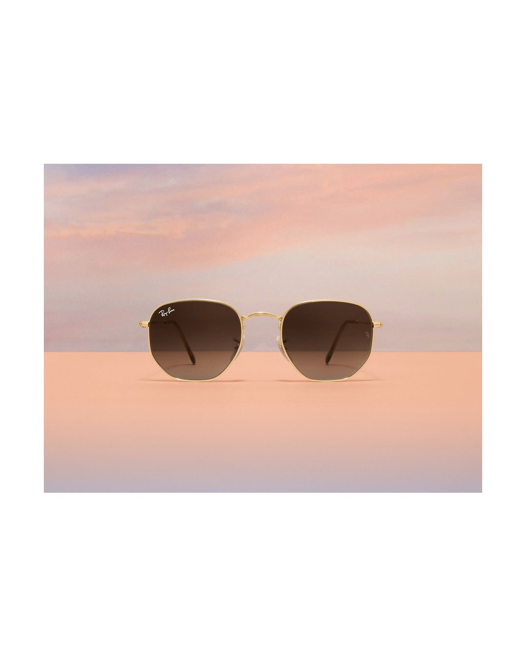 Hexagonal Sunglasses - Arista Gold/Solid Color - Ray-Ban