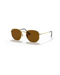 Hexagonal Sunglasses - Arista Gold/Brown Polarized - Ray-Ban