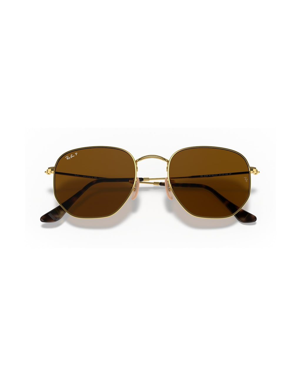 Hexagonal Sunglasses - Arista Gold/Brown Polarized - Ray-Ban