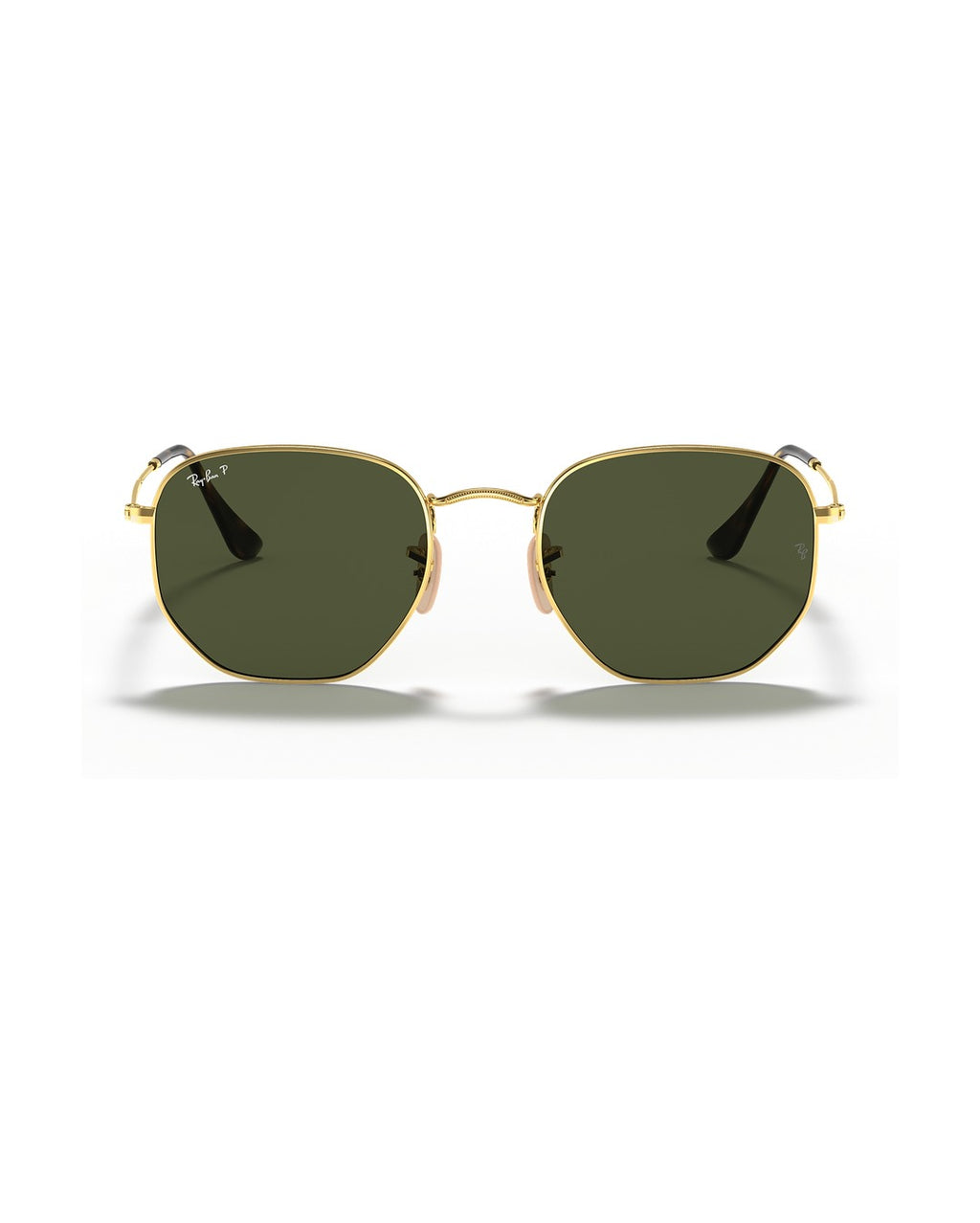 Hexagonal Sunglasses - Arista Gold/G-15 Green Polarised - Ray-Ban