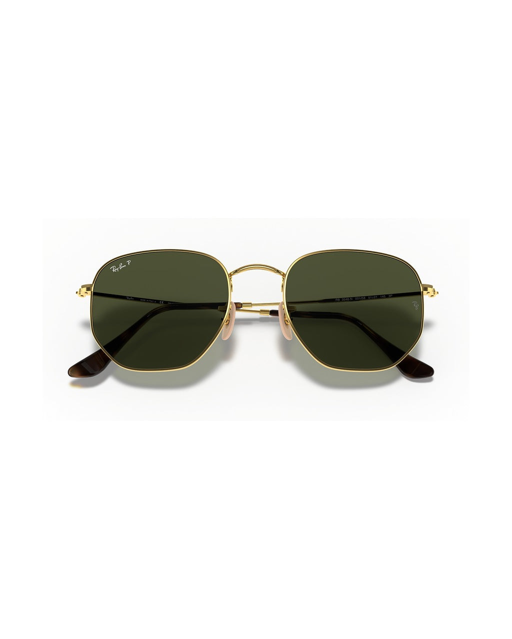 Hexagonal Sunglasses - Arista Gold/G-15 Green Polarised - Ray-Ban