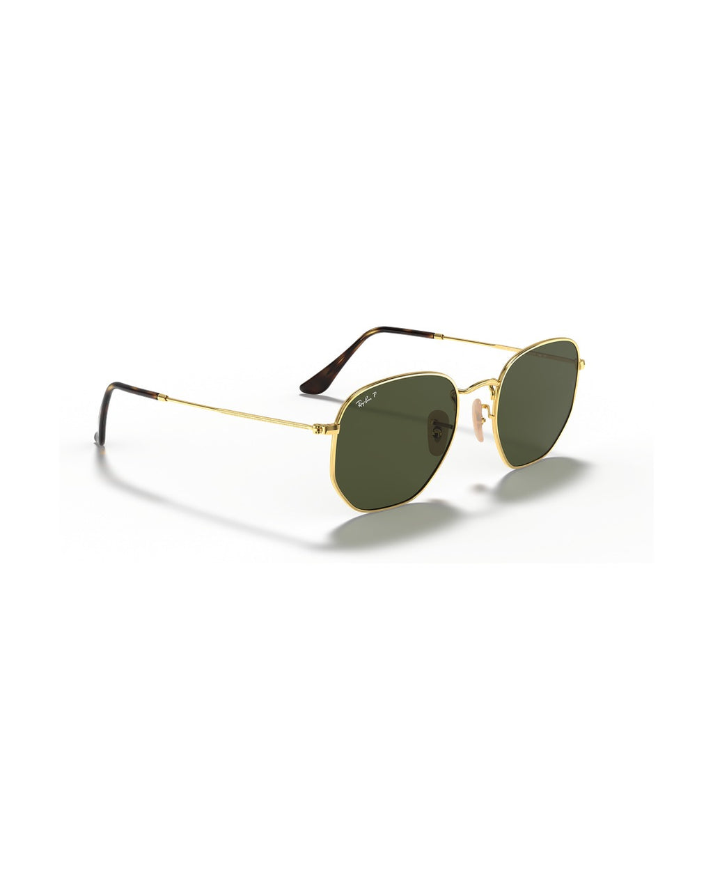 Hexagonal Sunglasses - Arista Gold/G-15 Green Polarised - Ray-Ban