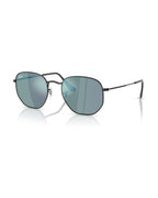 Hexagonal Sunglasses - Black/Blue Mirror - Ray-Ban
