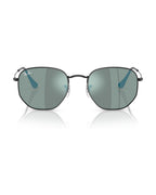 Hexagonal Sunglasses - Black/Blue Mirror - Ray-Ban