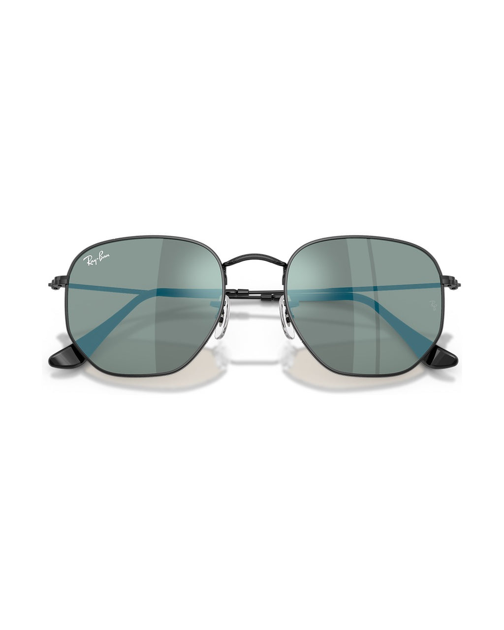 Hexagonal Sunglasses - Black/Blue Mirror - Ray-Ban