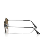 Hexagonal Sunglasses - Black/Blue Mirror - Ray-Ban