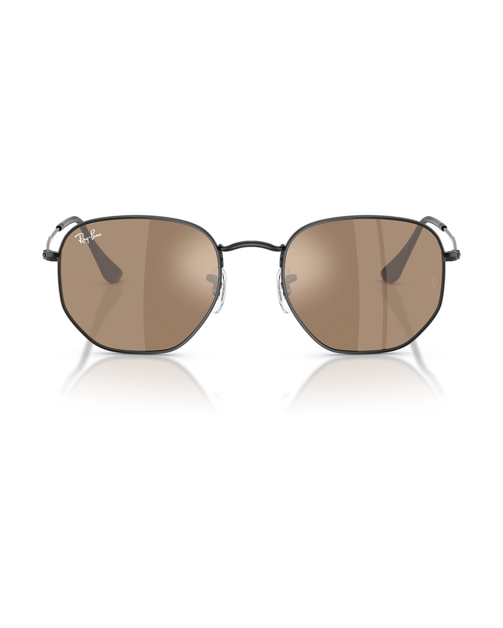 Hexagonal Sunglasses - Black/Brown Mirror Bronze - Ray-Ban