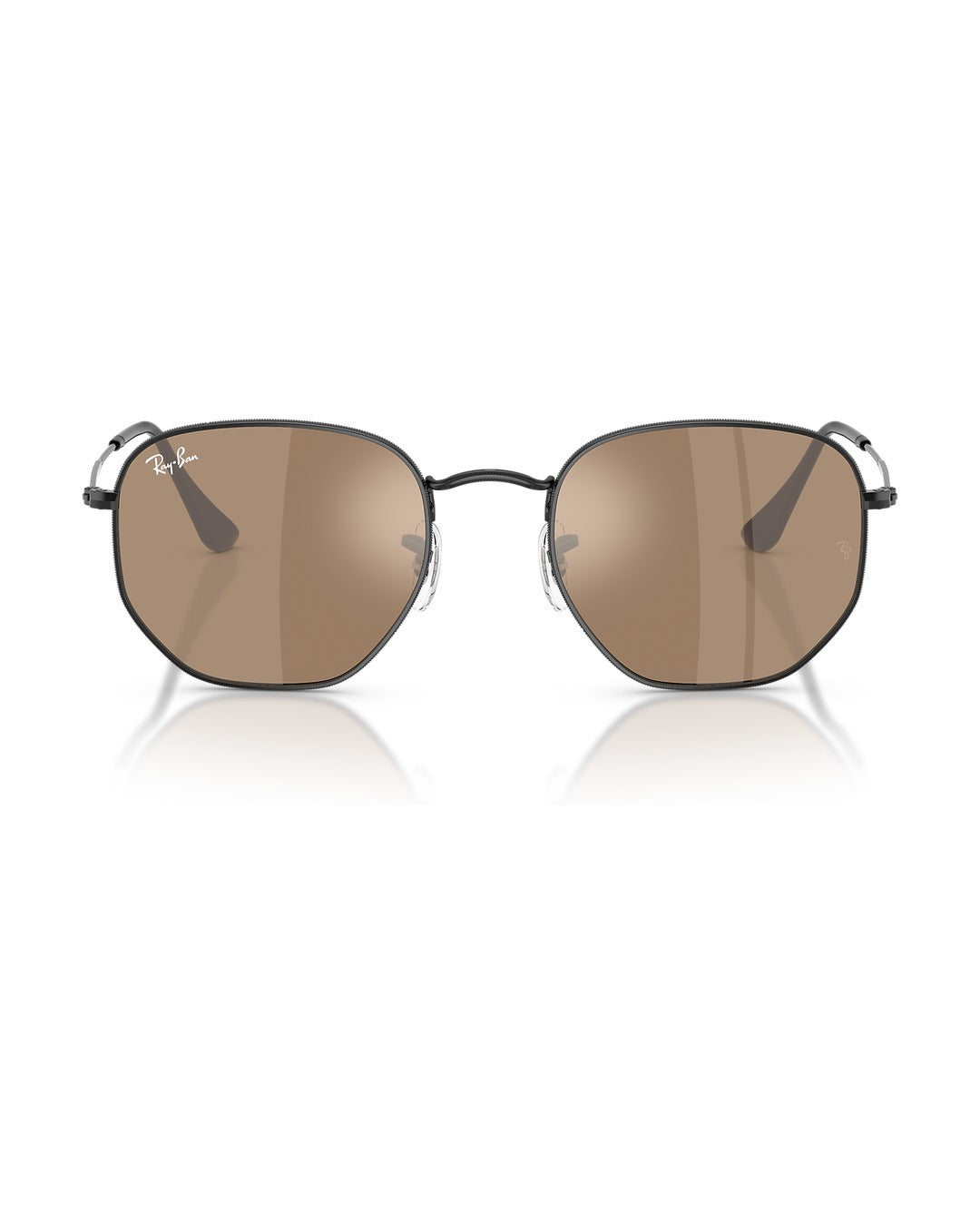 Hexagonal Sunglasses - Black/Brown Mirror Bronze - Ray-Ban