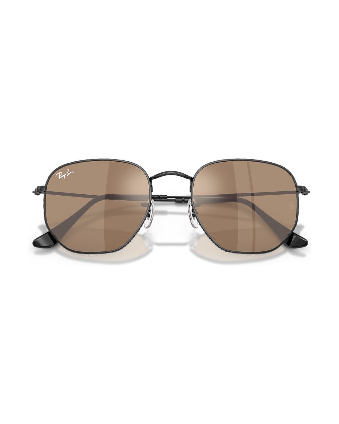 Hexagonal Sunglasses - Black/Brown Mirror Bronze - Ray-Ban