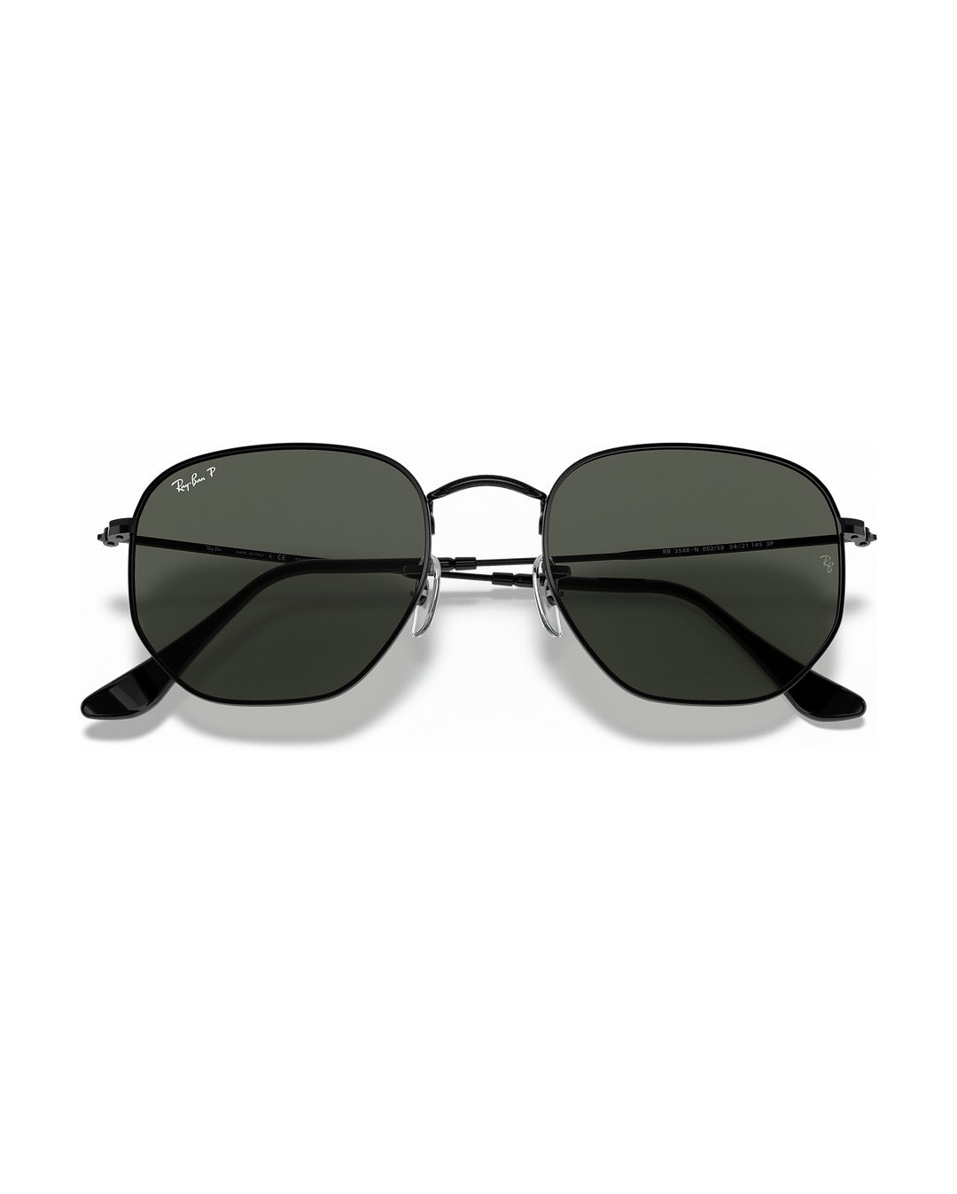 Hexagonal Sunglasses - Black/G-15 Green Polarised - Ray-Ban