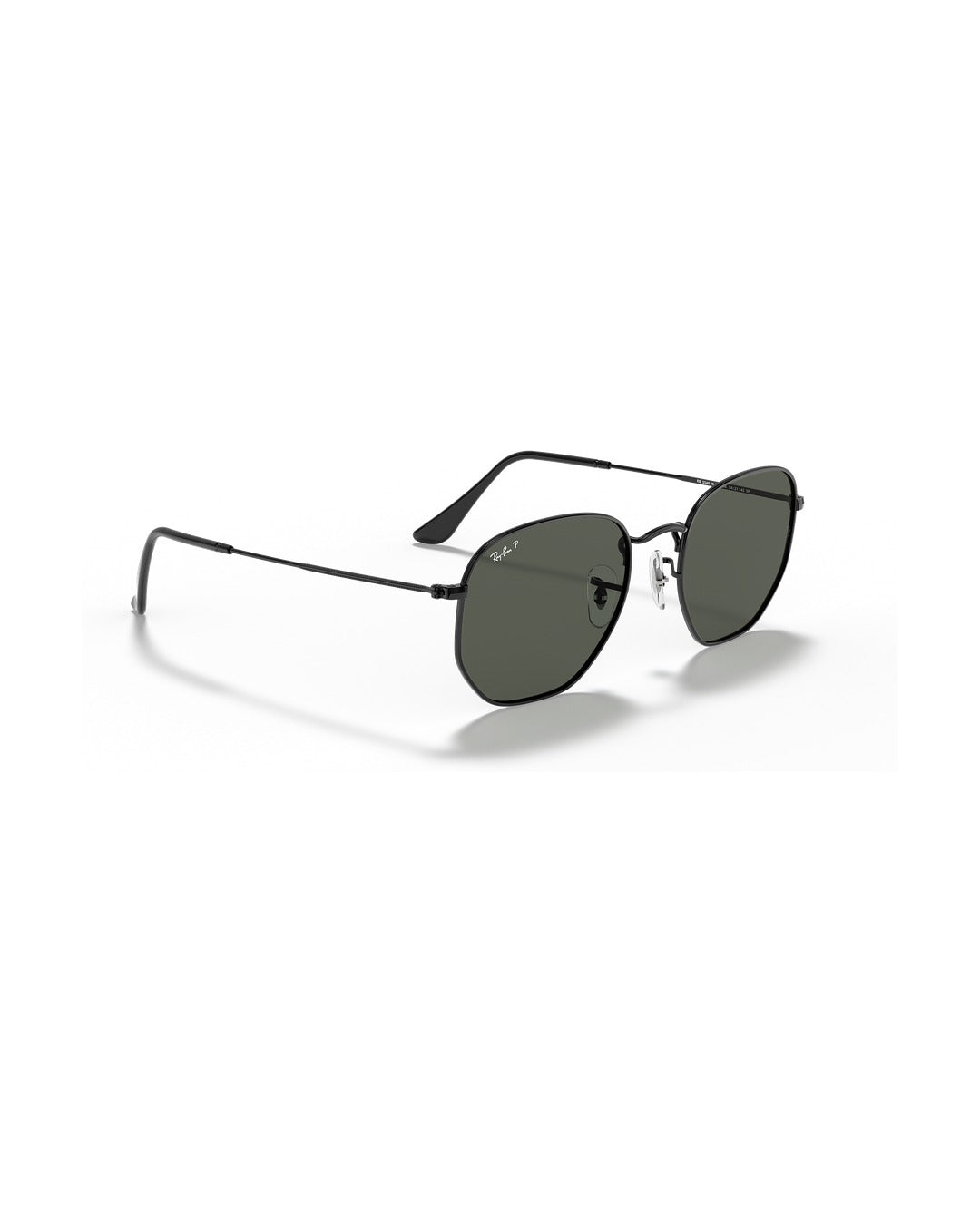 Hexagonal Sunglasses - Black/G-15 Green Polarised - Ray-Ban
